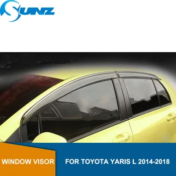 

Side Window Deflectors For TOYOTA YARIS L 2014 2015 2016 2017 2018 hatchback Smoke Car Window Rain Protector SUNZ
