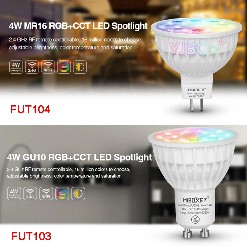 Ampoule LED RGB+CCT GU10 avec télécommande