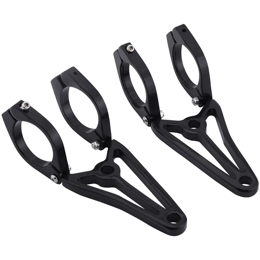 SPEEDWOW 2PCS 41mm Headlight Mounting Bracket For Motorcycle Fork Ear Turn Signal Mount Clamps For Chopper Cafe Racer