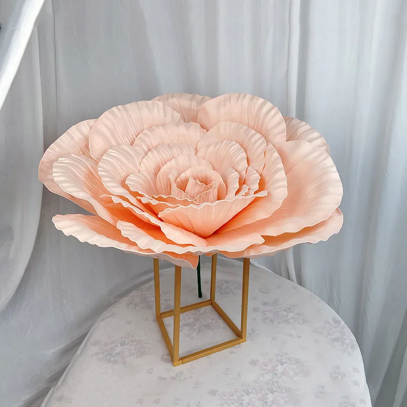 

Artificial PE Rose Flower Head for Home Party Decoration Wedding Road Lead Background Shopping Mall Window Display Floral