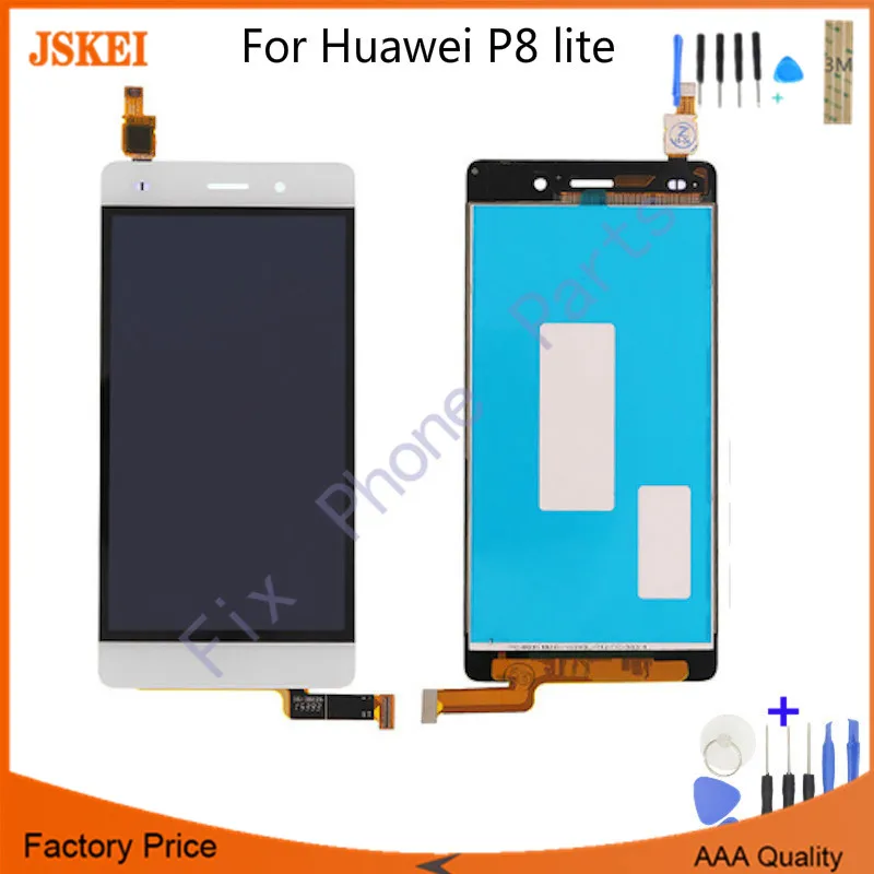 Для Huawei Ascend P8 Lite ЖК-дисплей Сенсорная панель экран дигитайзер стеклянная сборка Быстрая 10 шт./партия с инструментами