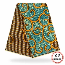 Анкара африканская ткань 12 ярдов Хлопок нигерийский стиль швейная африканская вощеная ткань принтом Гана для свадебного платья 11031