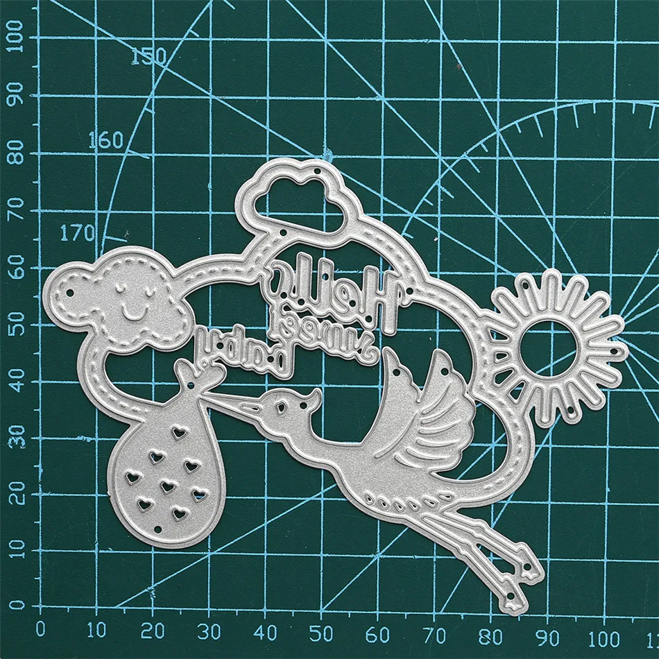 DiyArts Hello Sweet Baby Letetr штампы птицы металлические Вырубные штампы новые для изготовления открыток Скрапбукинг штампы тиснение бумажный трафарет