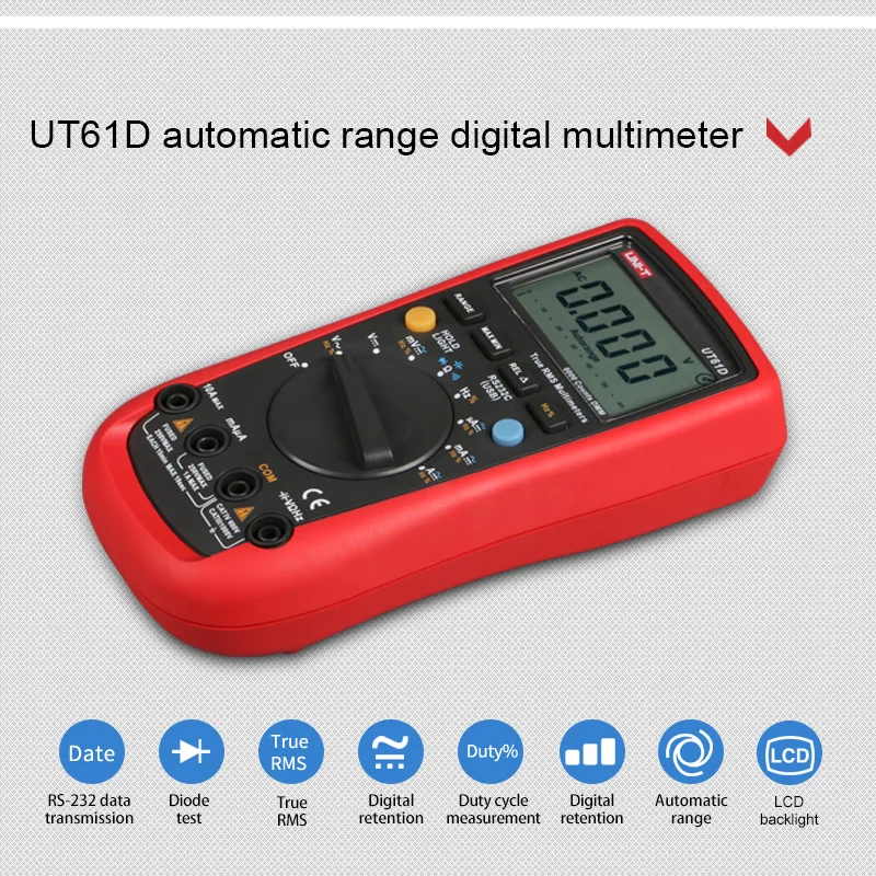 UNI-T UT61E Высокая надежность Цифровой мультиметр метр ПК Подключение AC DC напряжение относительный режим 22000 отсчетов удержания данных