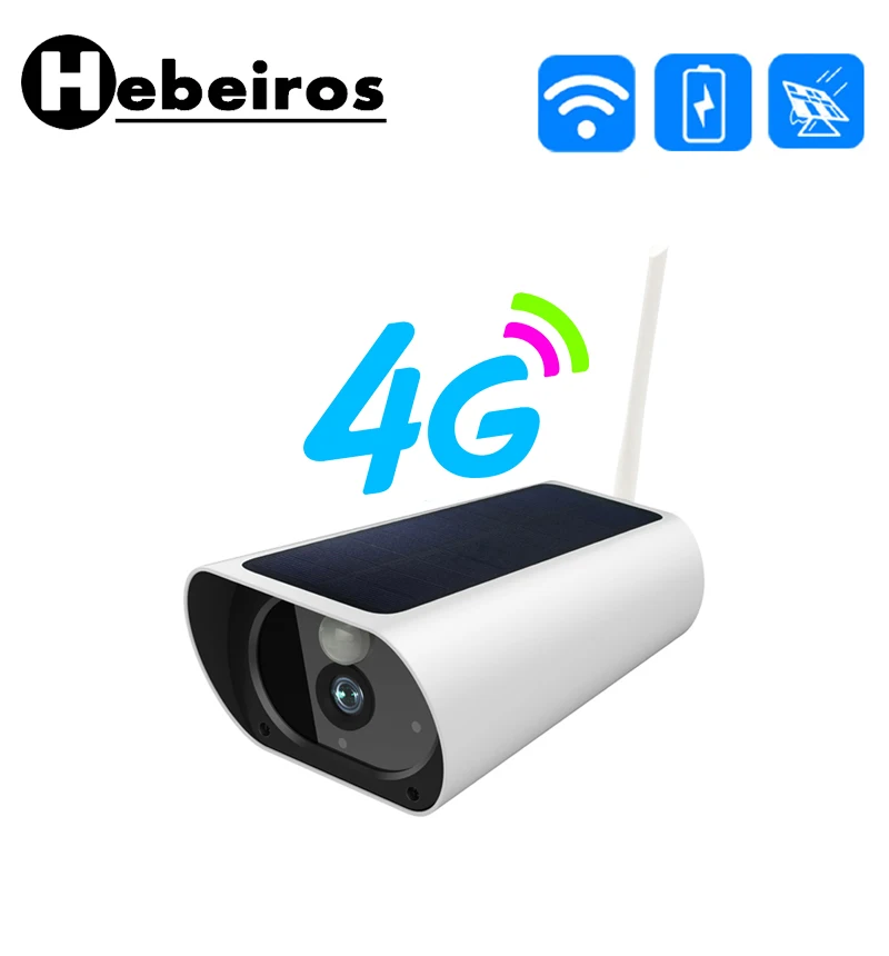 Hebeiros, уличная, 1080 P, солнечная мощность, wifi, IP камера, 3g, 4G, sim-карта, аудио, батарея, беспроводная, HD камера наблюдения, PIR, GSM