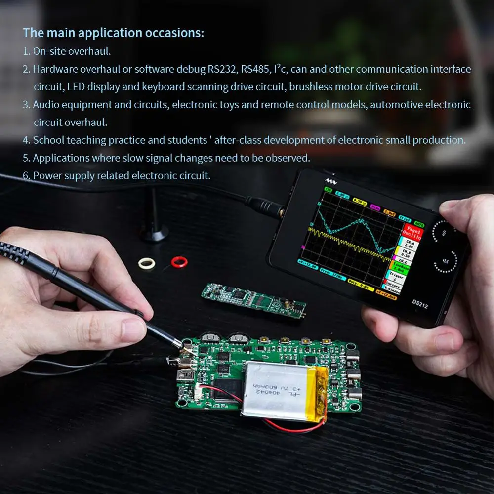 Профессиональный карманный цифровой осциллограф ARM mini DS211 DS212 USB DSO211 DSO212 с ЖК