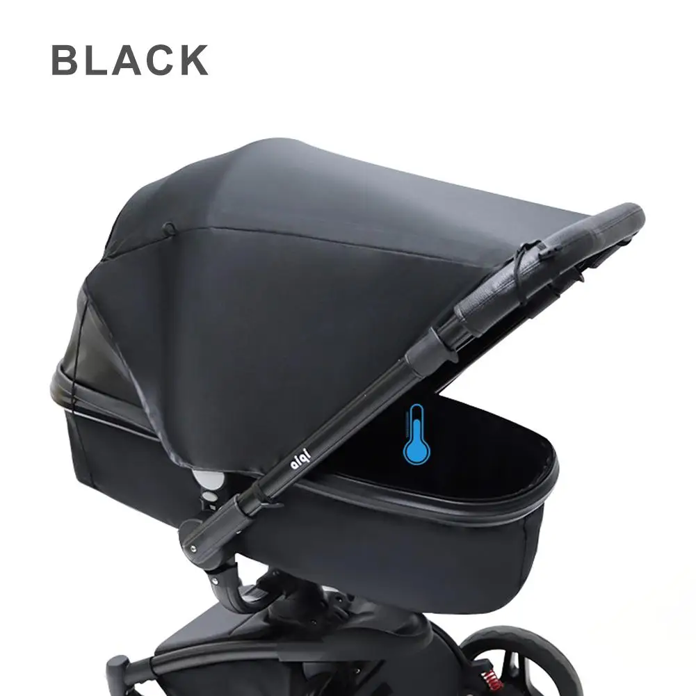 Black Baby Child Pushchair Stroller Pram Buggy Sun Shade Canopy Cover UV UPF50+ 