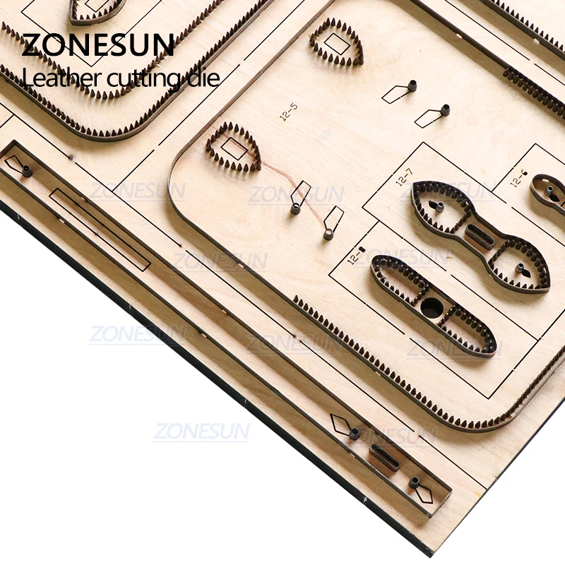 ZONESUN заказной режущий цилиндр формы для сумки для кожи режущий штамп на заказ сумка для поперечного тела инструмент для пробивания маленький кошелек резак высечки