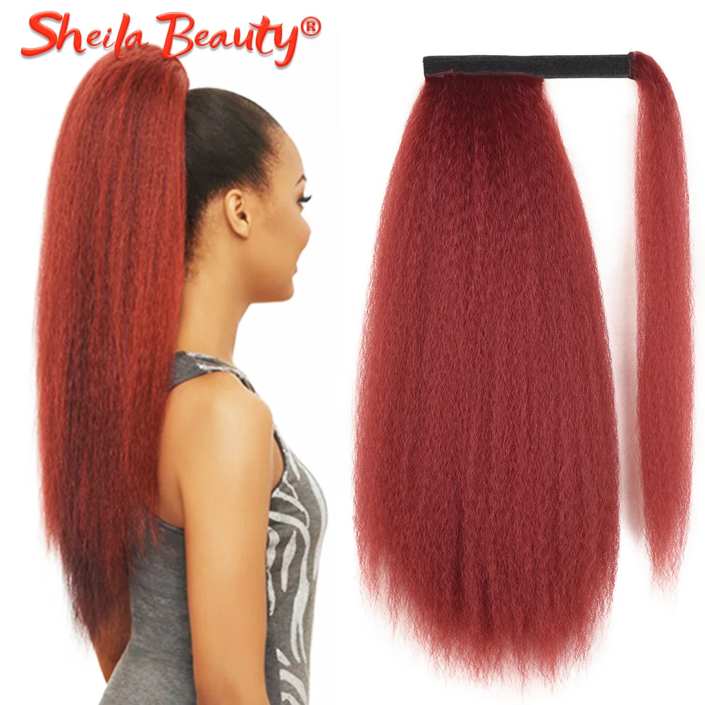 Шнурок конский хвост афро длинные кудрявые прямые клип в волосы удлиненные de cabello