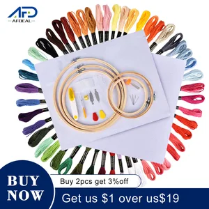 50/100 цветов, набор игл для вышивания, Набор для вышивания нитей, вязанный набор для женщин, мам, сделай сам, Швейные аксессуары с пинцетом - изображение