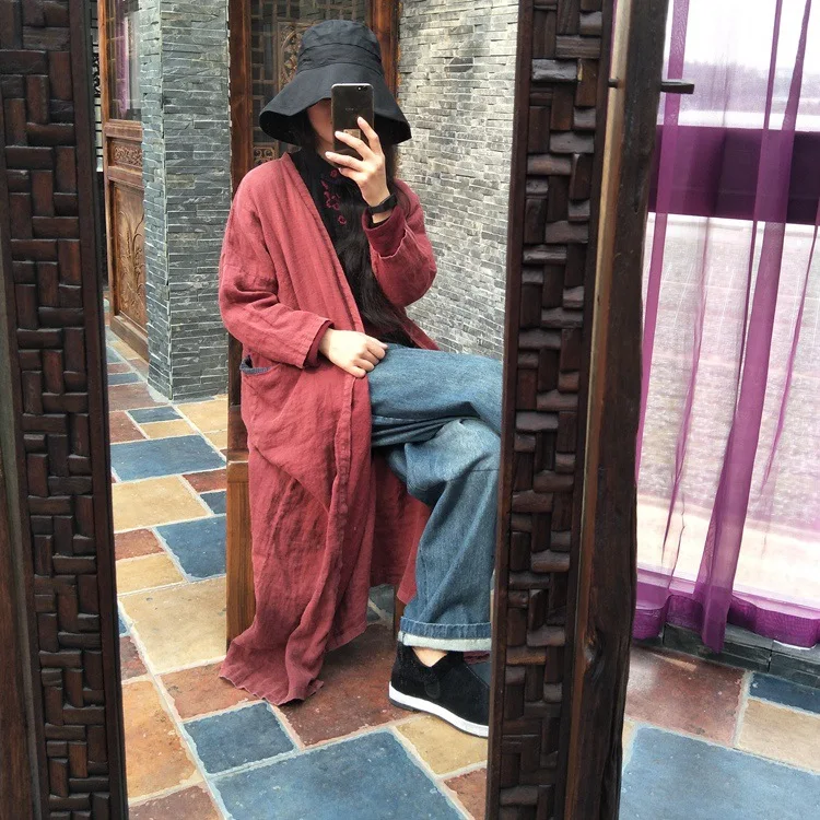 

2019 Spring luo gu ni Origional Small zhong kuan Depth Retro Snow Wash Hemp Roam Towel of 1247