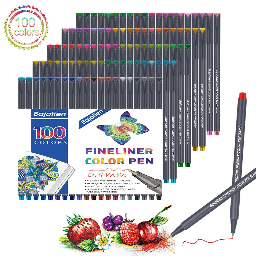 Set of 12/24 FineLiner Paint Marker 0.4mm Drawing Sketching Writing Pen Coloring Set of 12/24 FineLiner Paint Marker 0.4mm Drawing Sketching Writing Pen Coloring