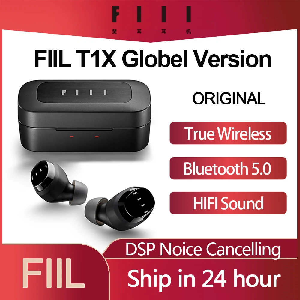 Original FIIL T1X T1XS True Wireless Headset Bluetooth 5.0 Sport Earphones DSP Noice Cancelling Waterproof TouchcControl Earbuds