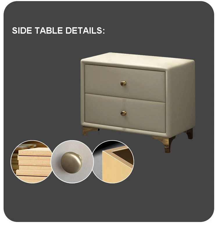 Высококачественный боковой столик из искусственной кожи Модный дизайн