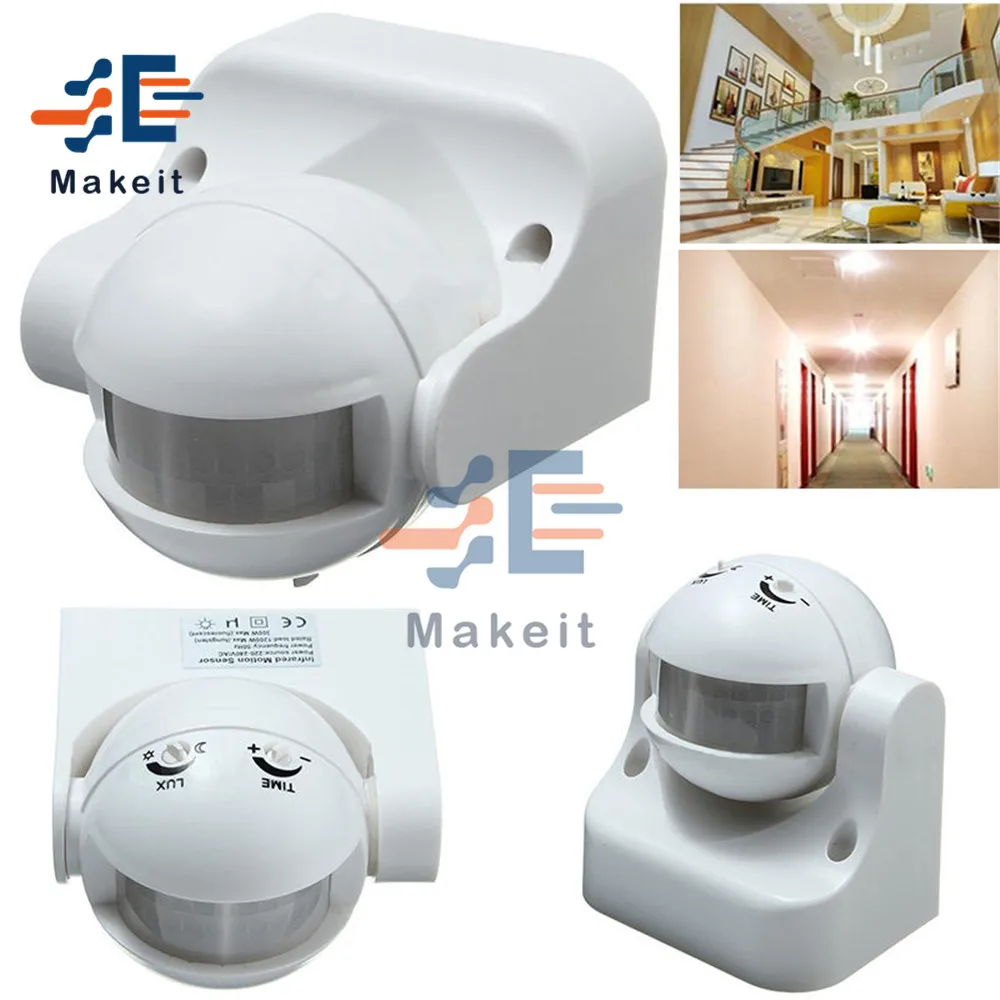 รูปสินค้า เครื่องตรวจจับการเคลื่อนไหว PIR กลางแจ้ง แม่นยำ IP44