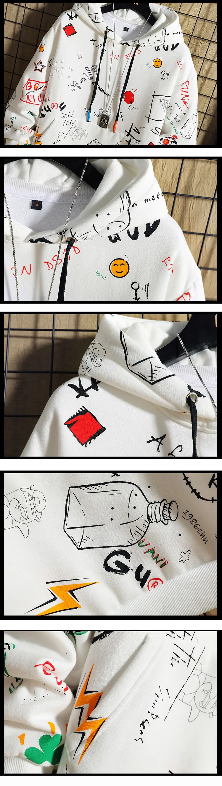 Teens Fashion Man Sweatshirts Hoodies Casual Streetwear Preppy New Design Male Coats