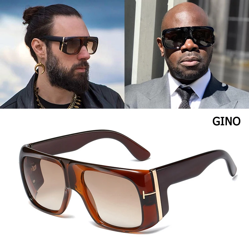

JackJad 2020 Fashion Oversized Shield GINO Style Gradient Sunglasses Cool Men T Metal Gradient Sun Glasses Oculos De Sol 95208