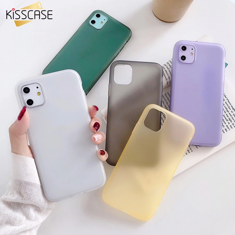 

KISSCASE Liquid Silicone Soft TPU Phone Case For iPhone 11PRO Cover Matte Cases For iPhone 7 8 XS MAX X XS XR 11 11PRO MAX Coque