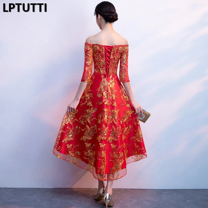 LPTUTTI, кружевные, с блестками, Новые Сексуальные женские, праздничные, элегантные, вечерние платья, необычные, короткие, Роскошные вечерние платья