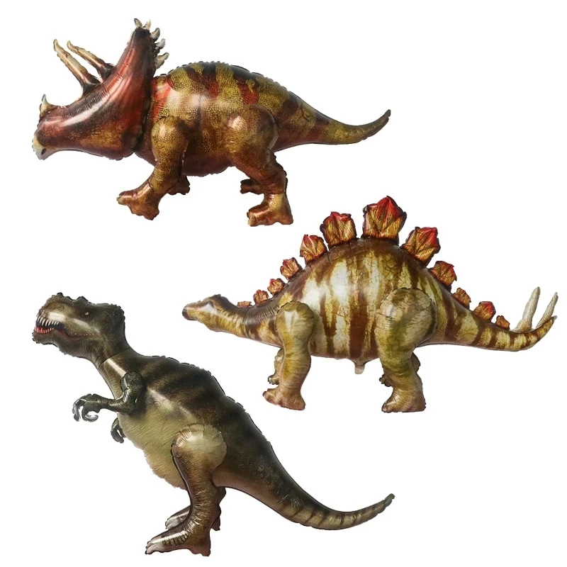 

Большие шагающие воздушные шары динозавра 4D, товары для вечерние Динозавров Юрского периода, украшения для детей на день рождения, джунгли, дракон, фольгированные воздушные шары, игрушки