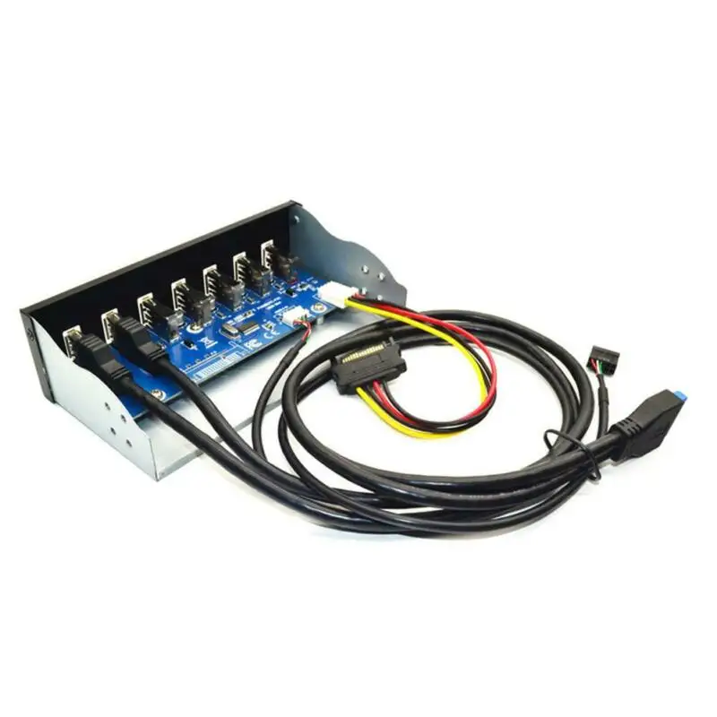 PC Привод Передняя панель настольный адаптер материнской платы 7 портов 19 Pin к 2 USB