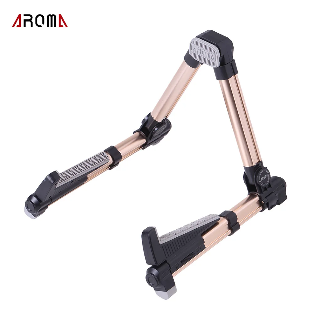 

AROMA AGS-08 Folding Adjustable Guitar Stand Aluminum Alloy A-Frame Stand Universal for Banjo Guitar Ukulele Bass Mandolin