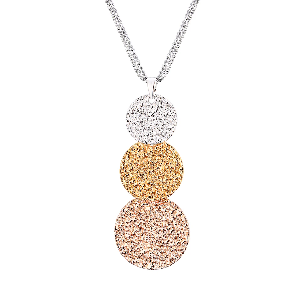 Señora cristal Rhinestone plata plateado larga cadena colgante collar regalo