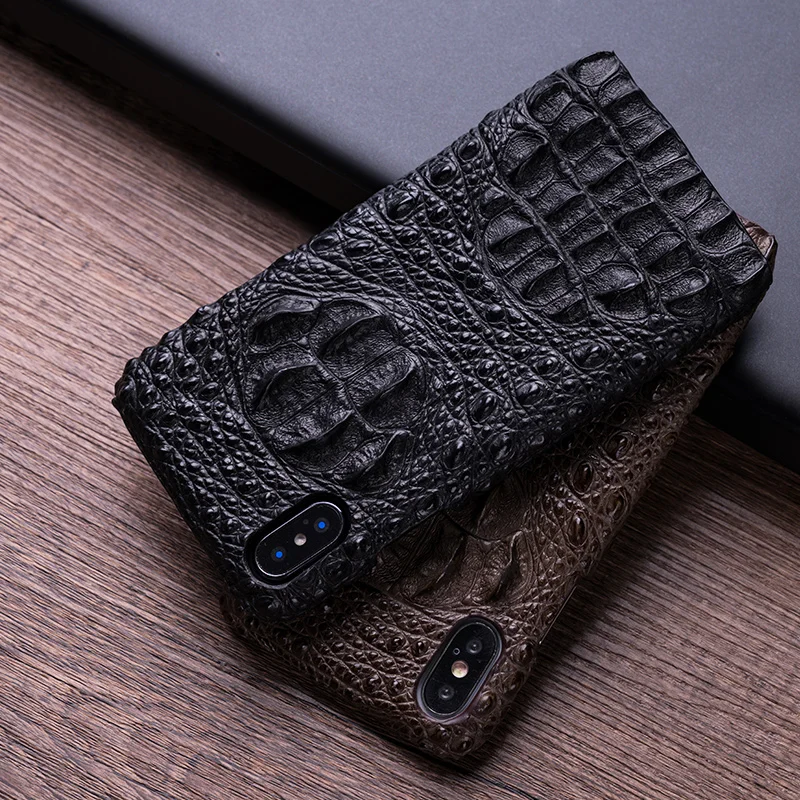

For iphone x xr xs max 7 8 plus phone back cover case 3D cowhide imitation crocodile phone hand Half-wrapped case,CKHB-ET