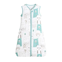 Cotton Print Summer Baby Sleep Sack - Lightweight Wearable Blanket for Newborns and Toddlers (Panda)