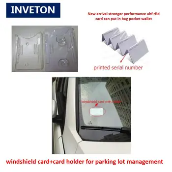 

pvc card holder suction cup personnel car UHF RFID card tag passive card holder for windshield card tag vehicle management