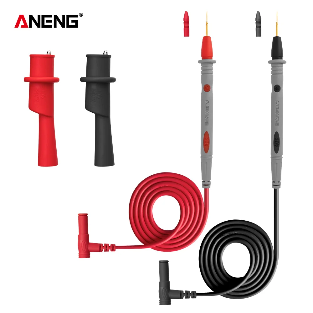 PT1031 20A gold-plated special tip Digital Multimeter Test Lead 1000V Slicon Rubber Wire Retardant Gilded Sharp Needle Probe | Инструменты