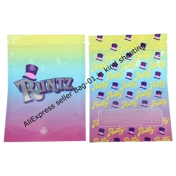 

Smell Proof Mylar Ziplock Heat Seal Bags Pouch Runtz 4x3.2 Inches 3.5g