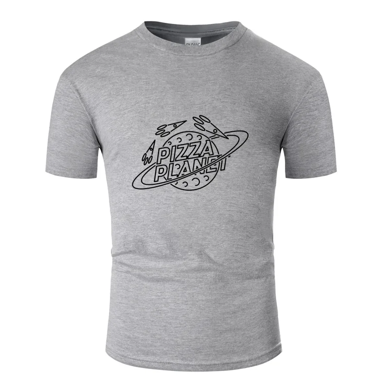 Men-Gray Персональная Удобная пицца планета игрушки Мерч футболка человек Kawaii Мужская Футболка против морщин потрясающий Размер S-5xl - Цвет: Men-Gray