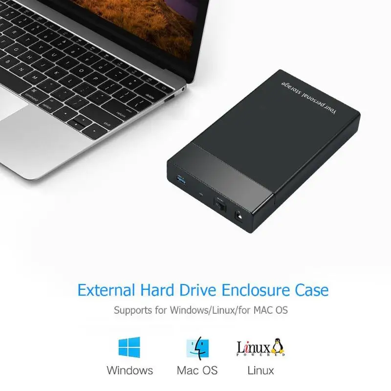 External Hard Drive Case 3.5" HDD Case SATA HD Exterbal Hard Drive Enclosure Reader USD Hard Disk Box For SSD Disk HDD Case 10TB 2.5 3.5