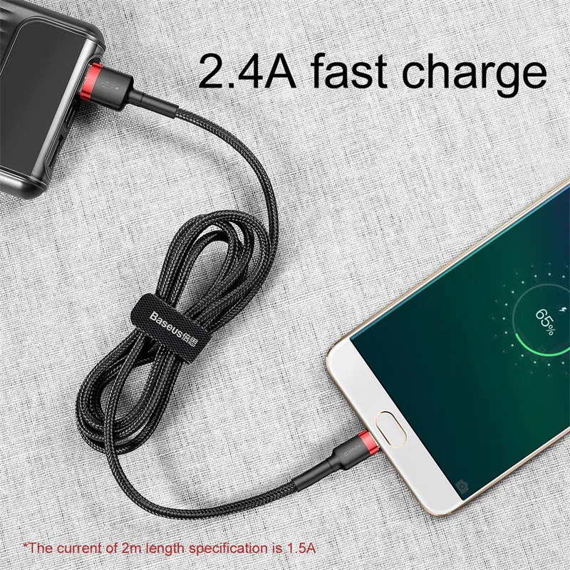 Baseus Micro USB кабель зарядное устройство для samsung Galaxy S7 S6 Быстрая зарядка мобильного
