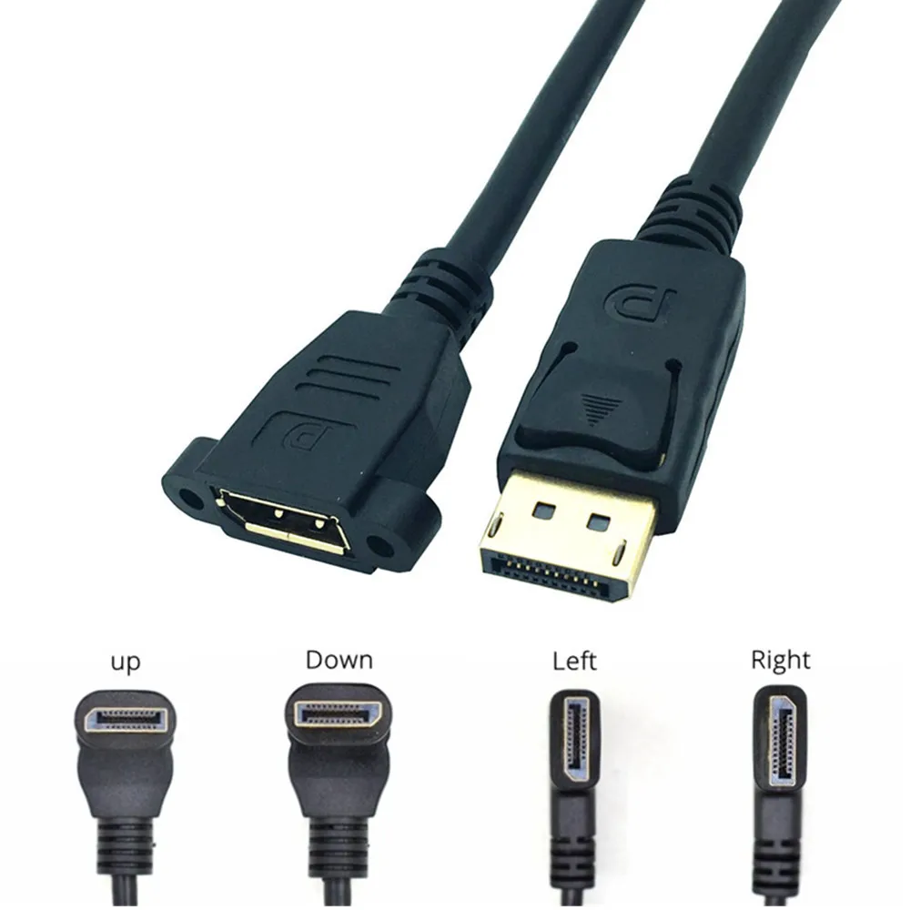 DP DisplayPort панель расширения Mount Cable под прямым углом для 90 градусов штырь