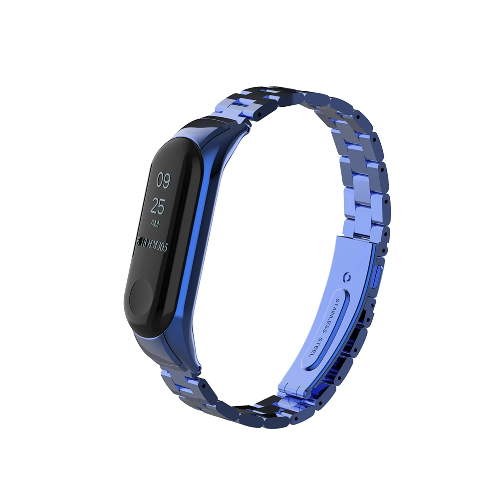LinXiang металлический браслет из нержавеющей стали для часов Xiaomi Mi Band 4 3 универсальные умные часы аксессуары для смарт-браслета