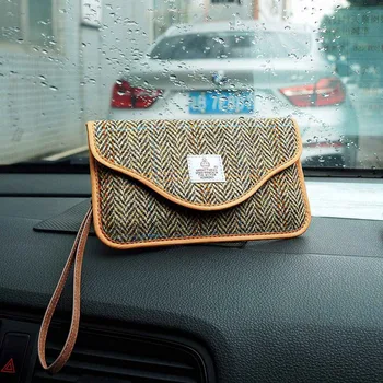 

Faraday Keyless Car Key Signal Blocker Pouch, Pouch for Car Keys Harris Tweed Surface RFID Signal Blocking Faraday Bag Cage
