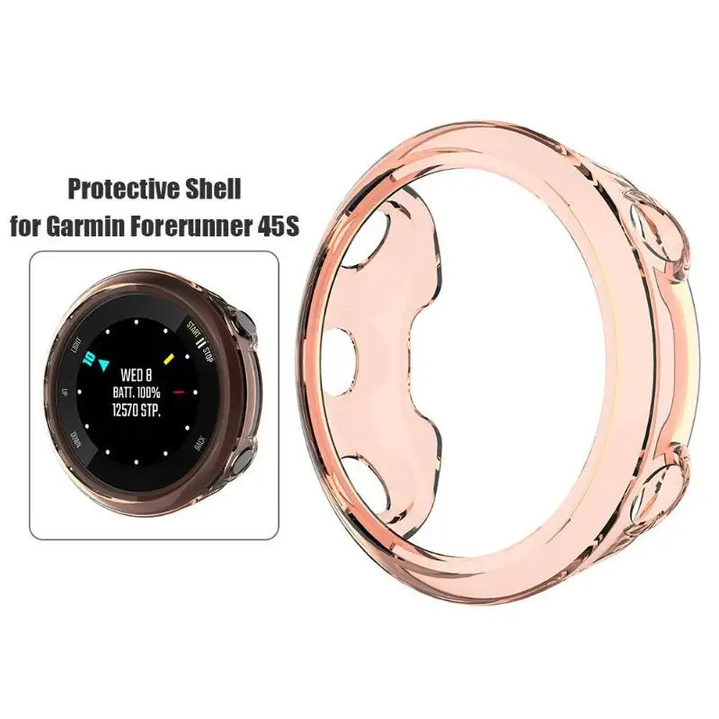Мягкий прозрачный ТПУ чехол для Garmin Forerunner 45S Защитная рамка