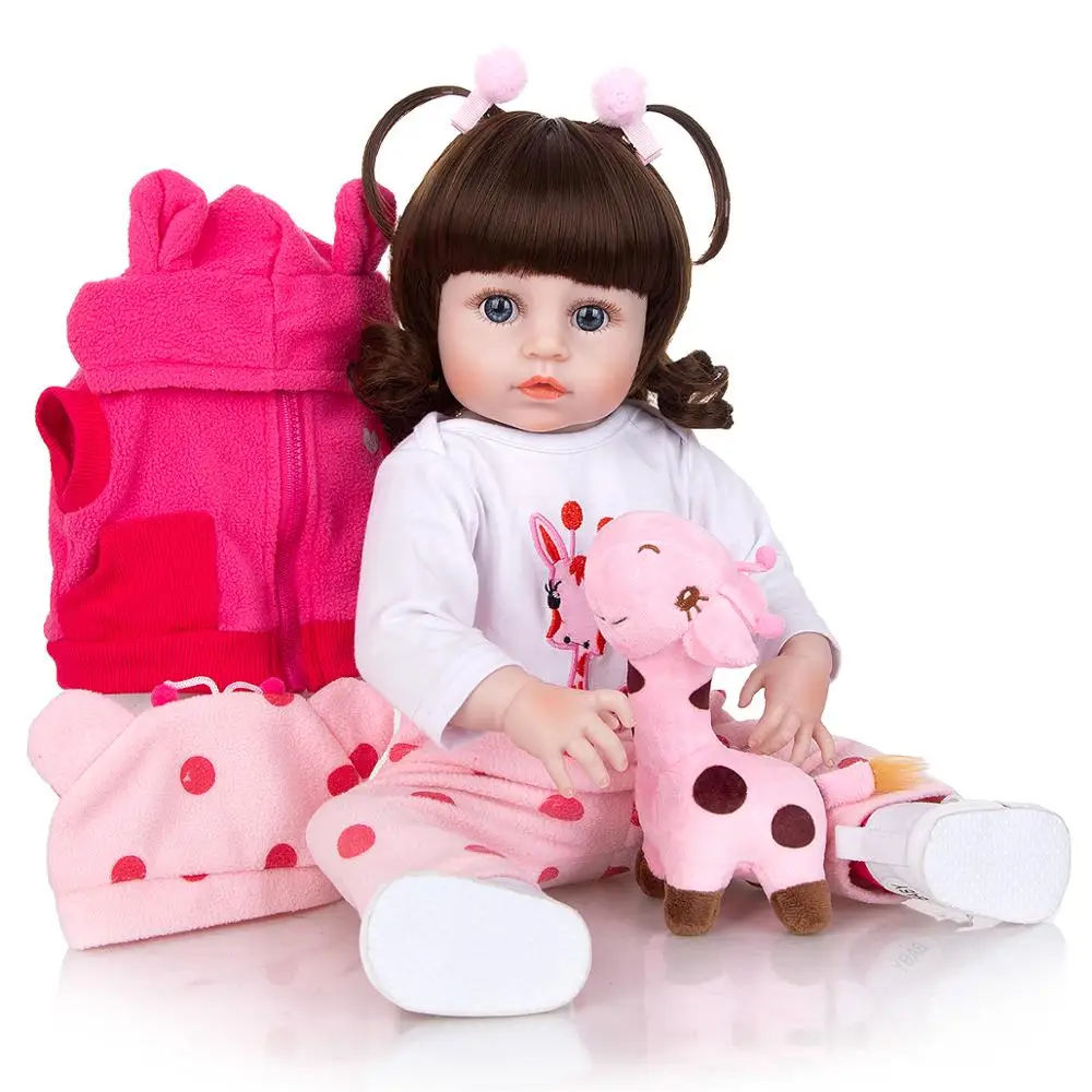 49 cm Full Body Silicone Reborn Baby Dolls Fashion Baby Toys Soft Touch Toddler Xmas Gift Birthday Present