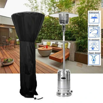 

Waterproof Patio Heater Cover Black, Heavy Duty Garden Heater Rain Sun Protector