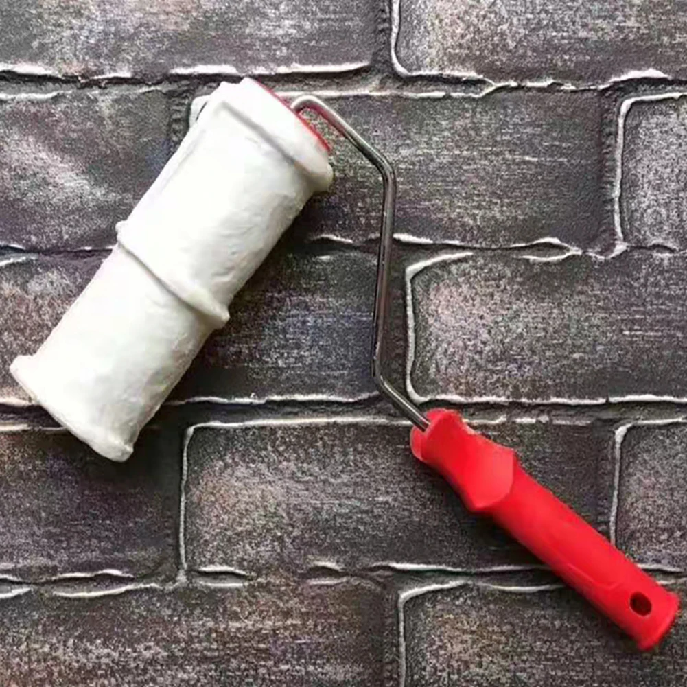 8 дюймов Рисование DIY домашнее искусство тиснение цилиндр Замена украшения стены портативный узорной краски ролик ручка для дома