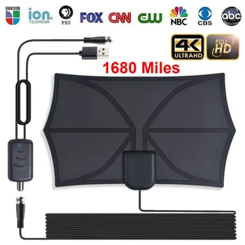 

1680Miles Indoor HDTV Aerial 4K HD Clear Digital Large Range Freeview TV Local Channel Broadcast Antenna