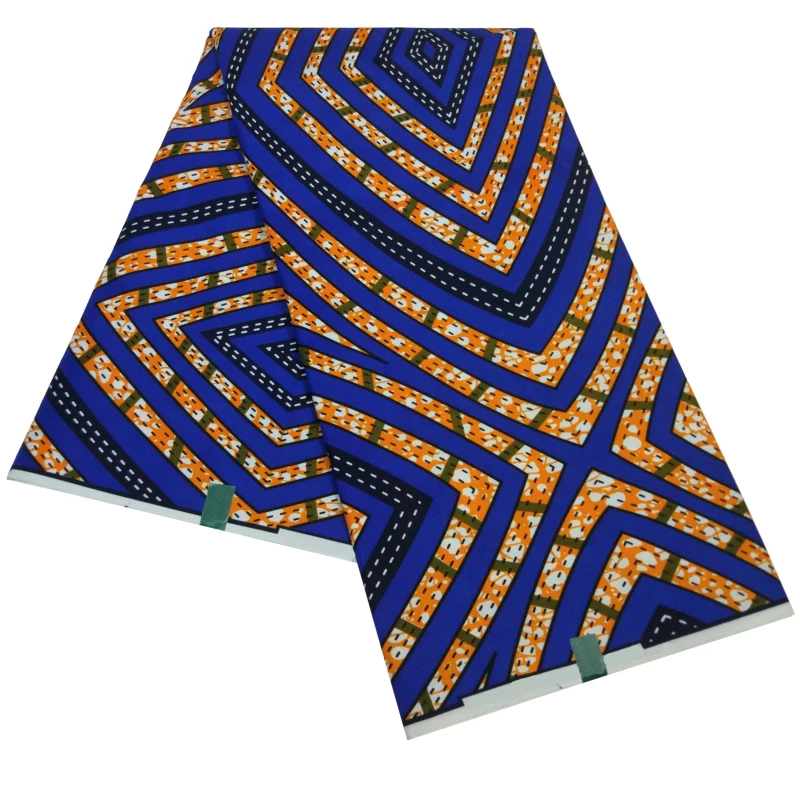 Полиэстер Африканский 12 ярдов Воск Tissu Африканский напечатанный полиэстер ткань Гарантированная настоящий голландский воск африканская ткань Анкара