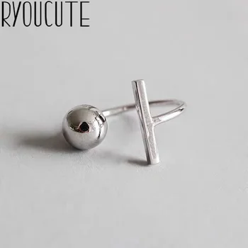 

Hot Sale Silver Color Ball Beads Line Ring Female Big Large Retro Vintage Gothic Women Jewelry Rings