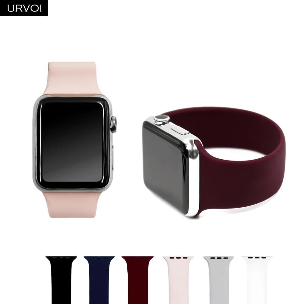 Ремешок URVOI Solo для Apple Watch sport band series 6 SE 5 4 3 2 1 сменный эластичный ремешок из жидкого