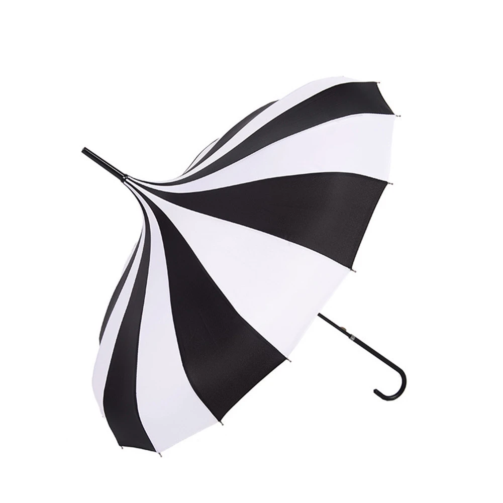 moneda Recitar claramente Paraguas de lluvia gótico para hombre y mujer, paraguas de mango largo,  Pagoda Retro, resistente al viento, color blanco y negro|Paraguas| -  AliExpress