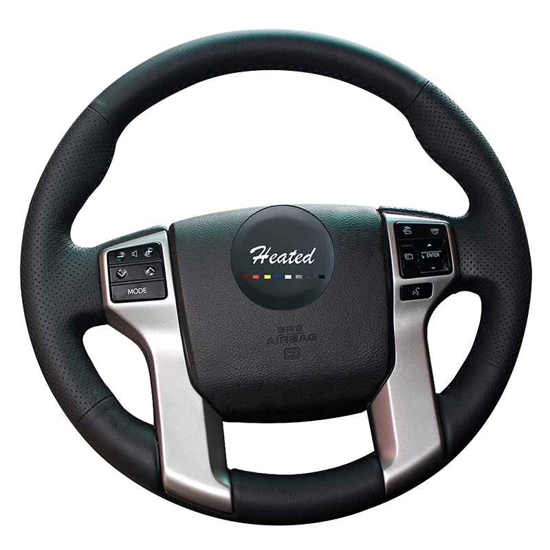 Heated Microfiber Leather Car Braid On The Steering Wheel Cover For