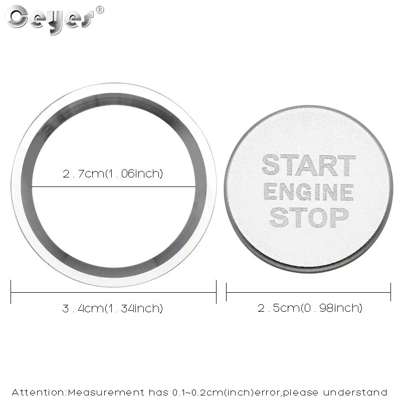 Ceyes наклейки для стайлинга автомобилей для Audi A5 A7 Q3 Q5 Q7 8R A4 B9 Авто Start Stop стильная кнопка Зажигания для автомобиля кольцо чехлы чехол Круг Аксессуары