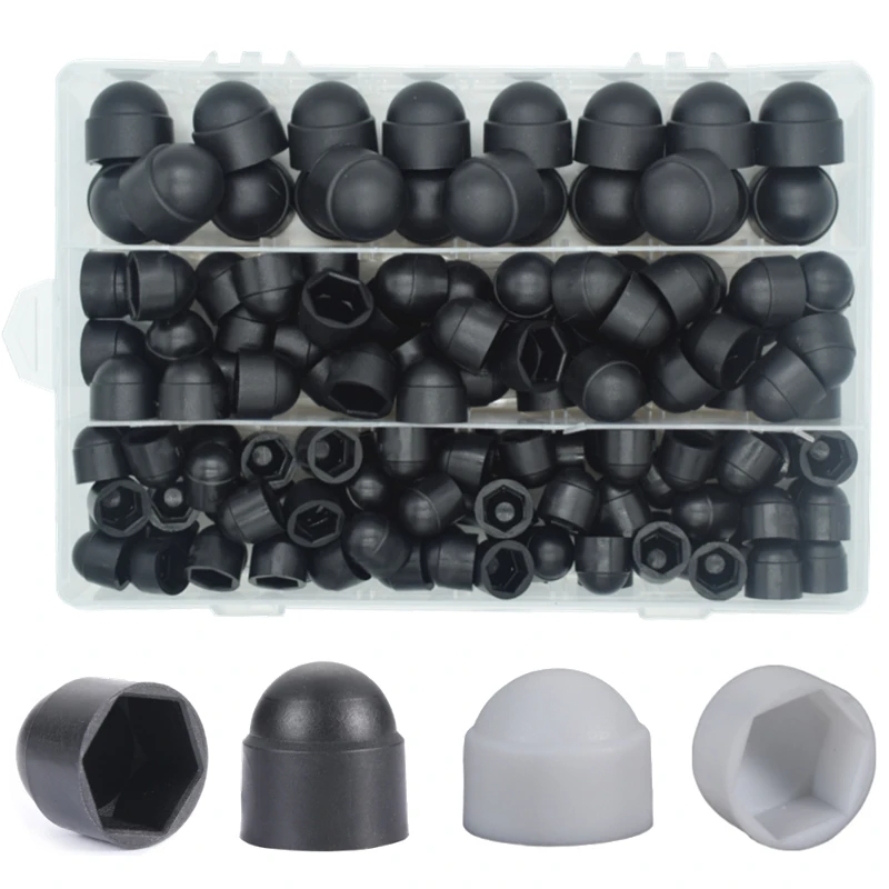 PE Nut Protective Caps M4 M5 M6 M8 M10 M12 M14 Black White Screw Cover Set Threaded Cap Use For Car Safety Plastic | Обустройство